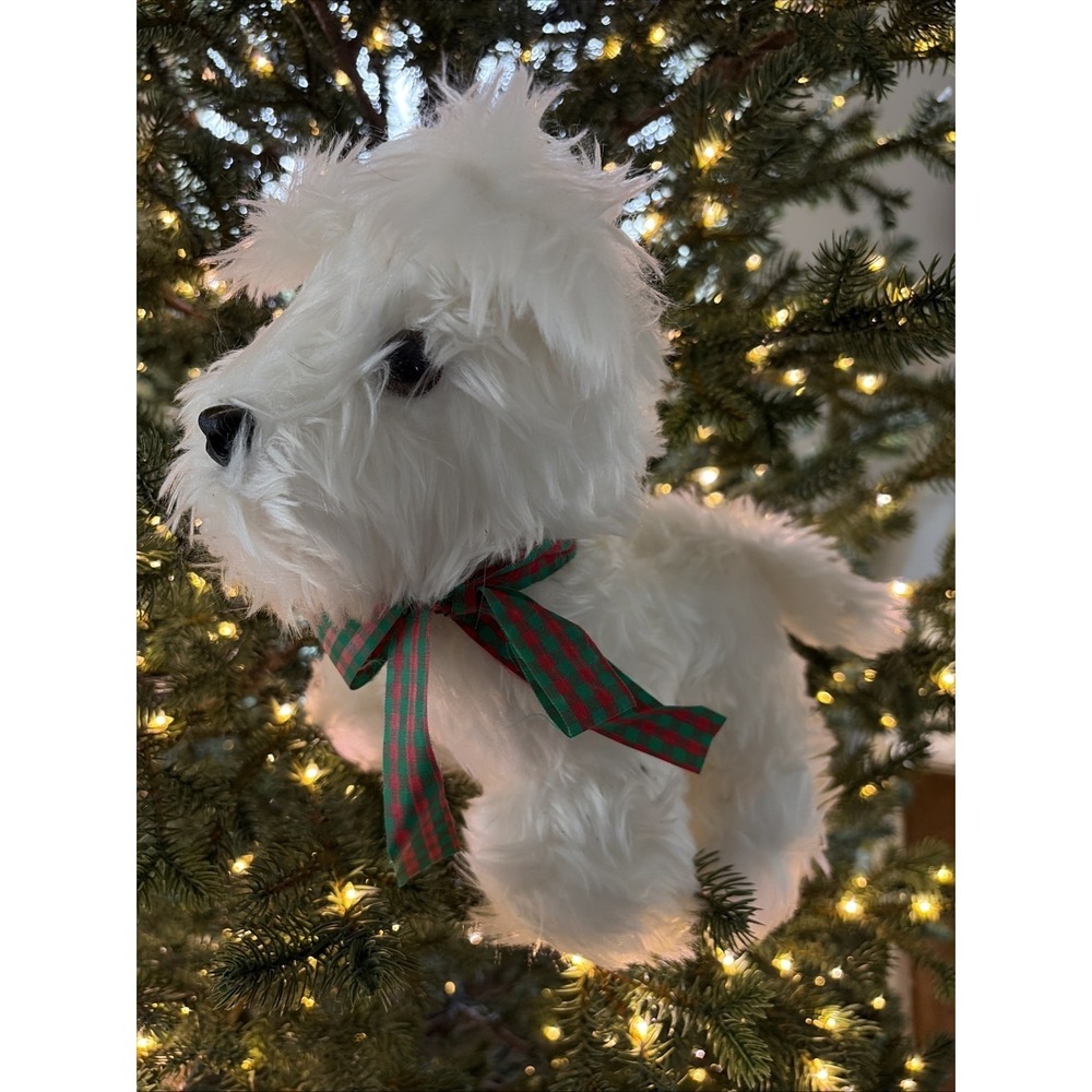 80s 90s Vtg RayMar Scotties Irish Scotty Dog Puppy White Stuffed Animal Plush